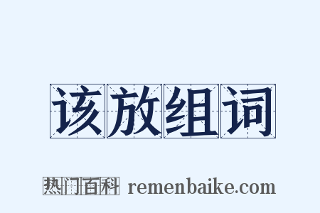该放组词是什么意思的图片